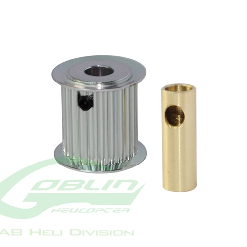 Aluminum Motor Pulley 22T (for 6/8mm motor shaft) - Goblin 770/Goblin 700 Competition [H0175-22-S]