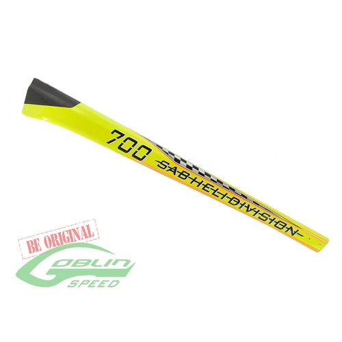 H0366-S - Carbon Fiber Tail Boom Yellow - Goblin Speed