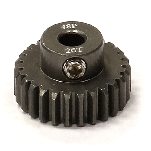 Billet Machined Hard Anodized Aluminum 48 Pitch Pinion 37 Teeth for 0.125 Shaft